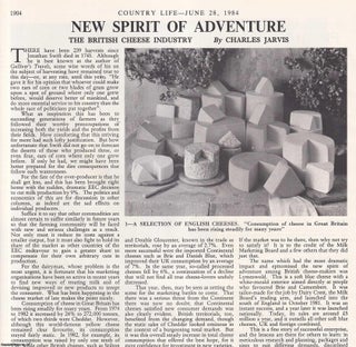 Item #419963 The British Cheese Industry: New Spirit of Adventure. Several pictures and...