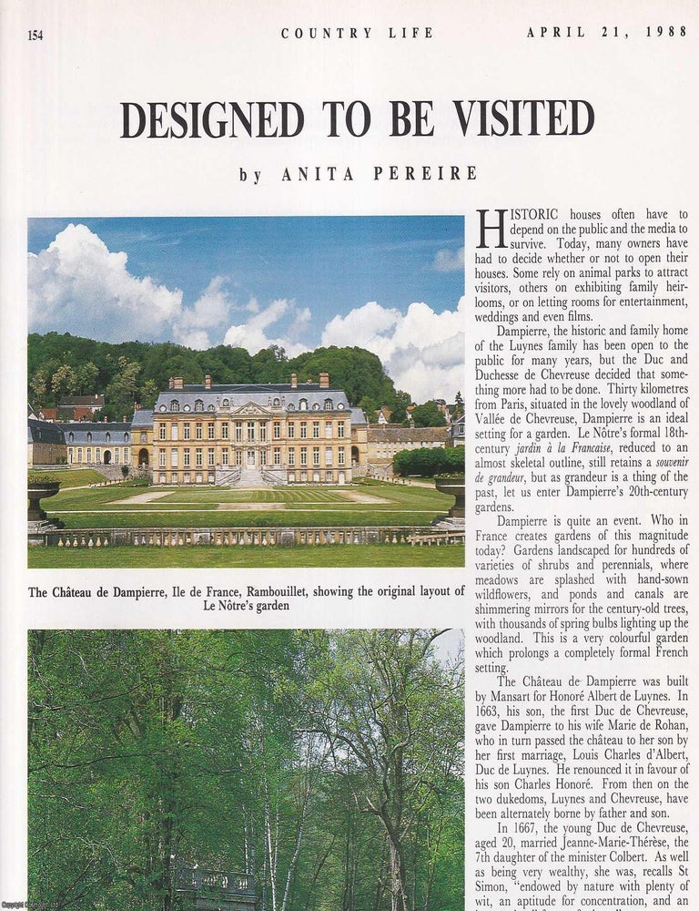 Item #419969 The Woodland Garden of the Chateau de Dampierre, Ile de France. Several pictures and...