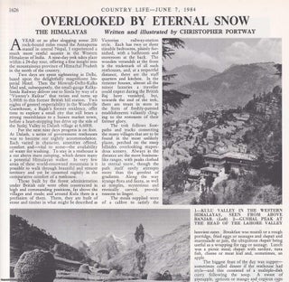 Item #420068 Trekking in the Western Himalayas of India. Several pictures and accompanying text,...