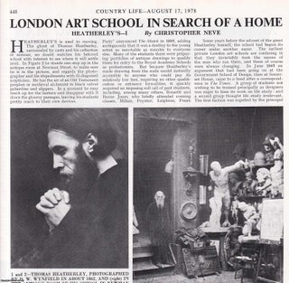 Item #420082 Heatherley's, London Art School, Part 1. Several pictures and accompanying text,...