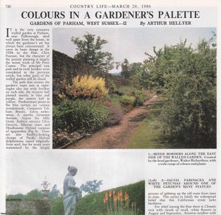 Item #420106 The Gardens of Parham, West Sussex, Part 2. Several pictures and accompanying text,...