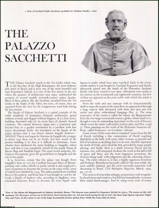 Item #420386 The Palazzo Sacchetti, Rome. An original article from The Connoisseur, 1961