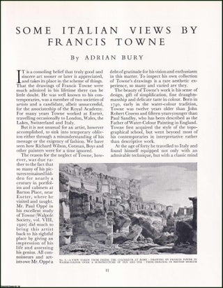 Item #420395 Some Italian Views by Landscape Artist Francis Towne. An original article from The...