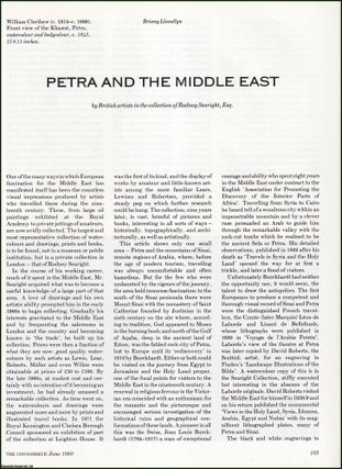 Item #420425 Petra and the Middle East by British Artists in the Collection of Rodney Seabright....