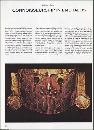 Item #420429 Connoisseurship in Emeralds. An original article from The Connoisseur, 1980....