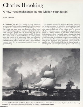Item #420447 Charles Brooking (1723-59), English Painter of Marine Scenes: A New 'Reconnaissance'...