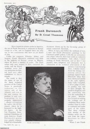 Item #420480 Frank Duveneck (1848-1919), American Painter. An original article from The...