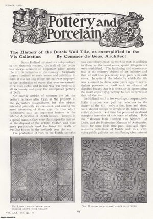 Item #420483 The History of the Dutch Wall Tile as Exemplified in the Vis Collection. An original...