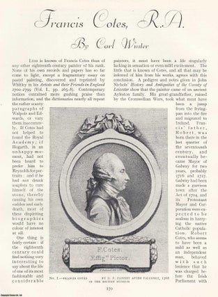 Item #420511 Francis Cotes R.A. (1726-70). An original article from The Connoisseur, 1931. Carl...