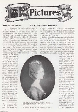 Item #420553 On Daniel Gardner by Dr. G.C. Williamson. An original article from The Connoisseur,...
