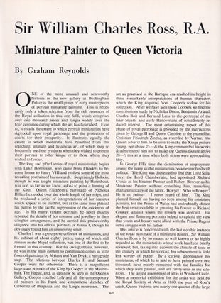 Item #420950 Sir William Charles Ross, R.A.: Miniature PaInter to Queen Victoria. An original...