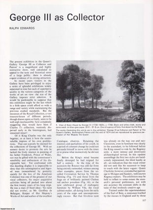 Item #421029 George III as Collector. An original article from Apollo, International Magazine of...