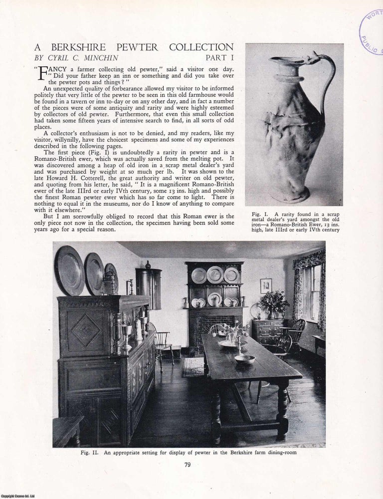 Item #421096 A Berkshire Pewter Collection. Complete in 2 parts. 11 pages, illustrated. An...