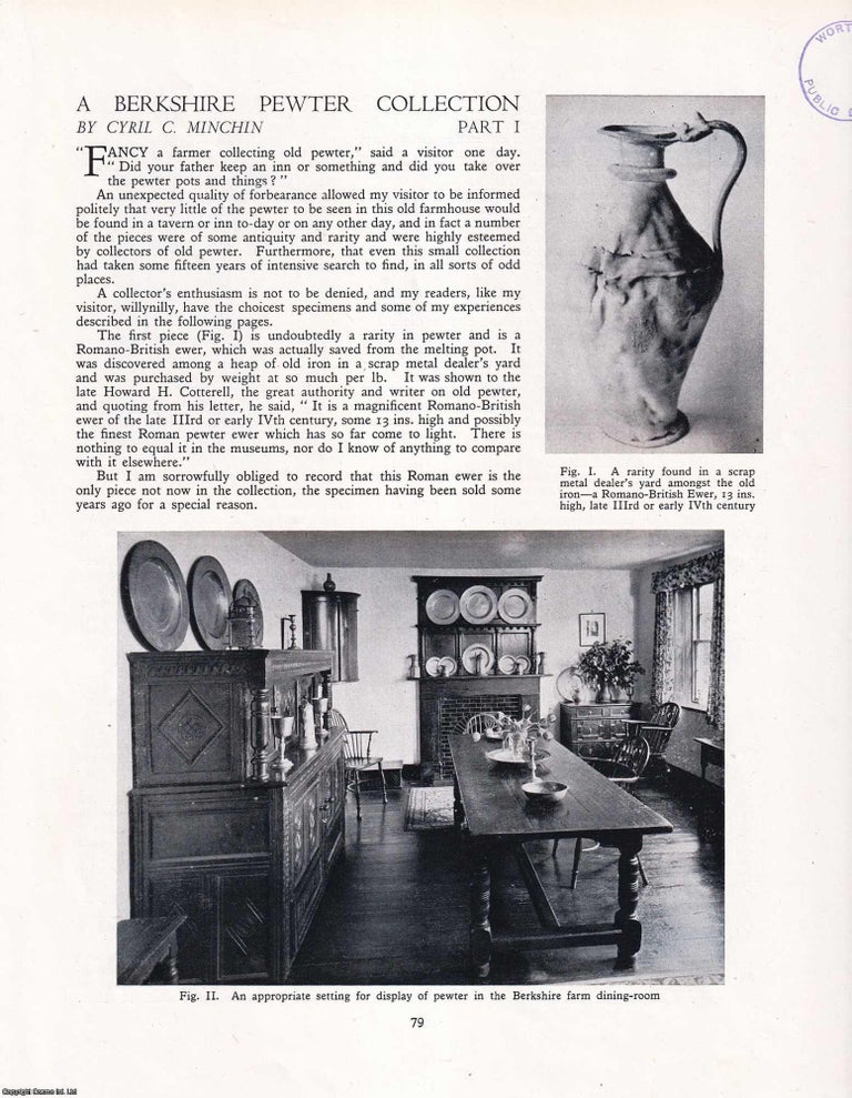 Item #421096 A Berkshire Pewter Collection. Complete in 2 parts. 11 pages, illustrated. An...