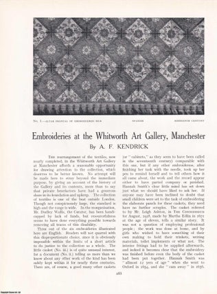Item #421164 Embroideries at the Whitworth Art Gallery, Manchester. An original article from The...