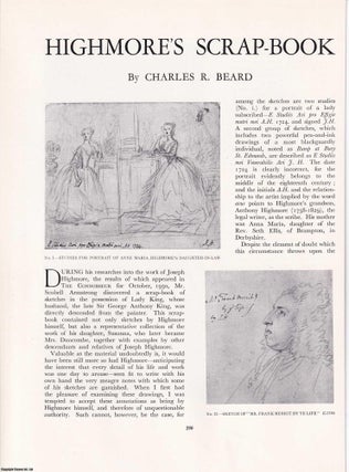 Item #421199 Joseph Highmore's Scrapbook of Sketches. An original article from The Connoisseur,...