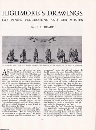 Item #421208 Joseph Highmore's Drawings for John Pine's Processions and Ceremonies. An original...