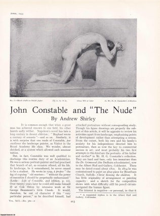 Item #421232 John Constable and 'The Nude'. An original article from The Connoisseur, 1933....