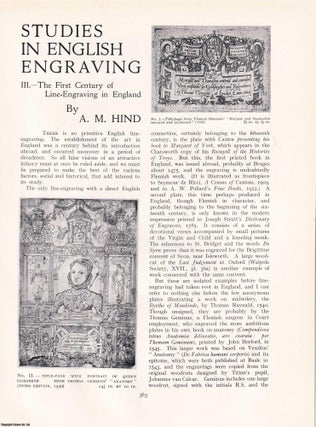 Item #421237 The First Century of Line Engraving in England : Studies in English Engraving, Part...