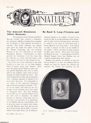 Item #421307 The Ashcroft Miniature Portraits. An original article from The Connoisseur, 1926....