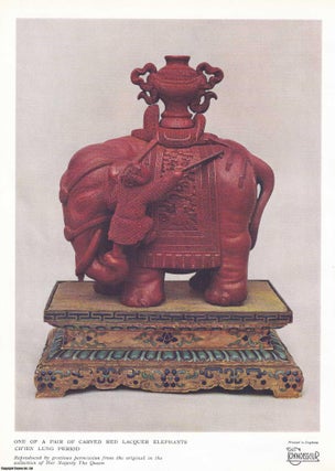 Item #421323 Chinese Carved Lacquer in the Royal Collection. An original article from The...