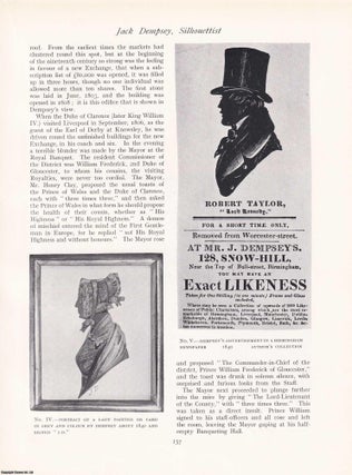 Item #421348 Jack Dempsey, Silhouettist. An original article from The Connoisseur, 1928. Mrs F....