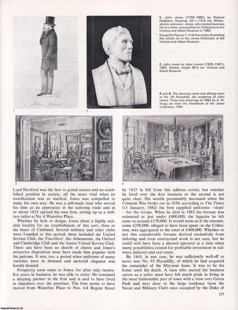 Item #421456 A Born Virtuoso: John Jones (1799-1882), Military Tailor and Collector of Fine and...
