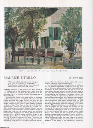 Item #421505 Maurice Utrillo; French Painter of Montmartre. An original article from Apollo,...