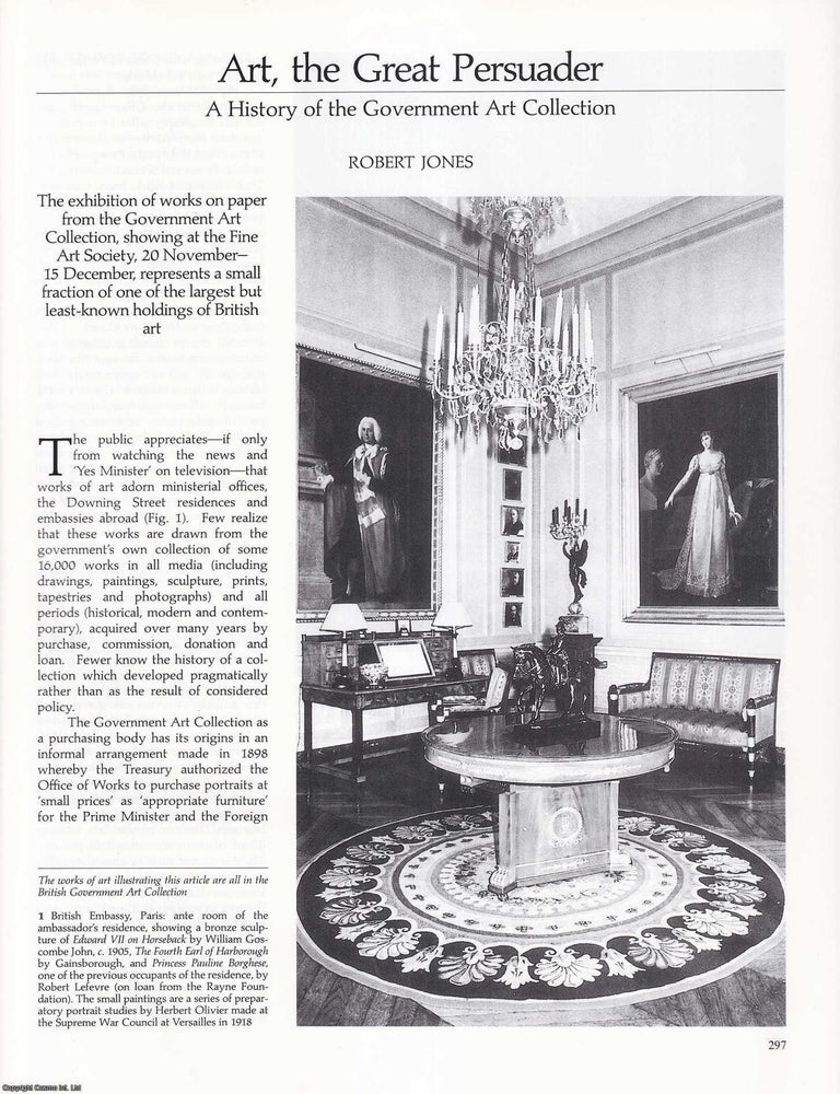 Item #421824 A History of the Government Art Collection. 7 pages, illustrated. An article printed...