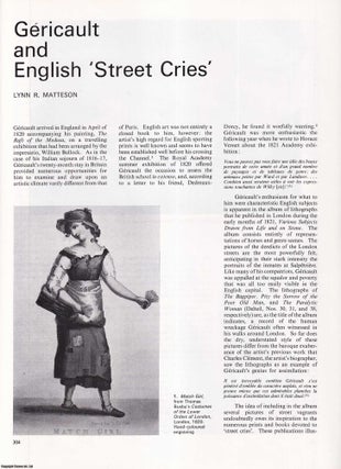 Gericault and English 'Street Cries'. An original article from Apollo. Lynn R. Matteson.