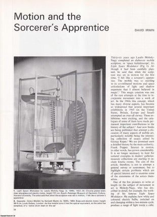 Item #421968 Motion and the Sorcerer's Apprentice: Laszlo Moholy-Nagy's Mobile Sculpture the...
