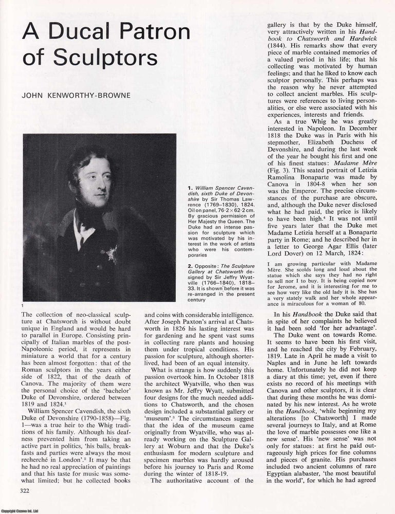 Item #422035 William Spencer Cavendish, Ducal Patron of Sculptors: The Collection of...