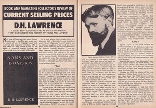 Item #500544 D.H. Lawrence : A Guide to The Market in First Editions by The Author of Sons &...