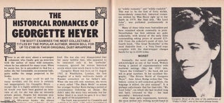 Item #500554 The Historical Romances of Georgette Heyer. This is an original article separated...