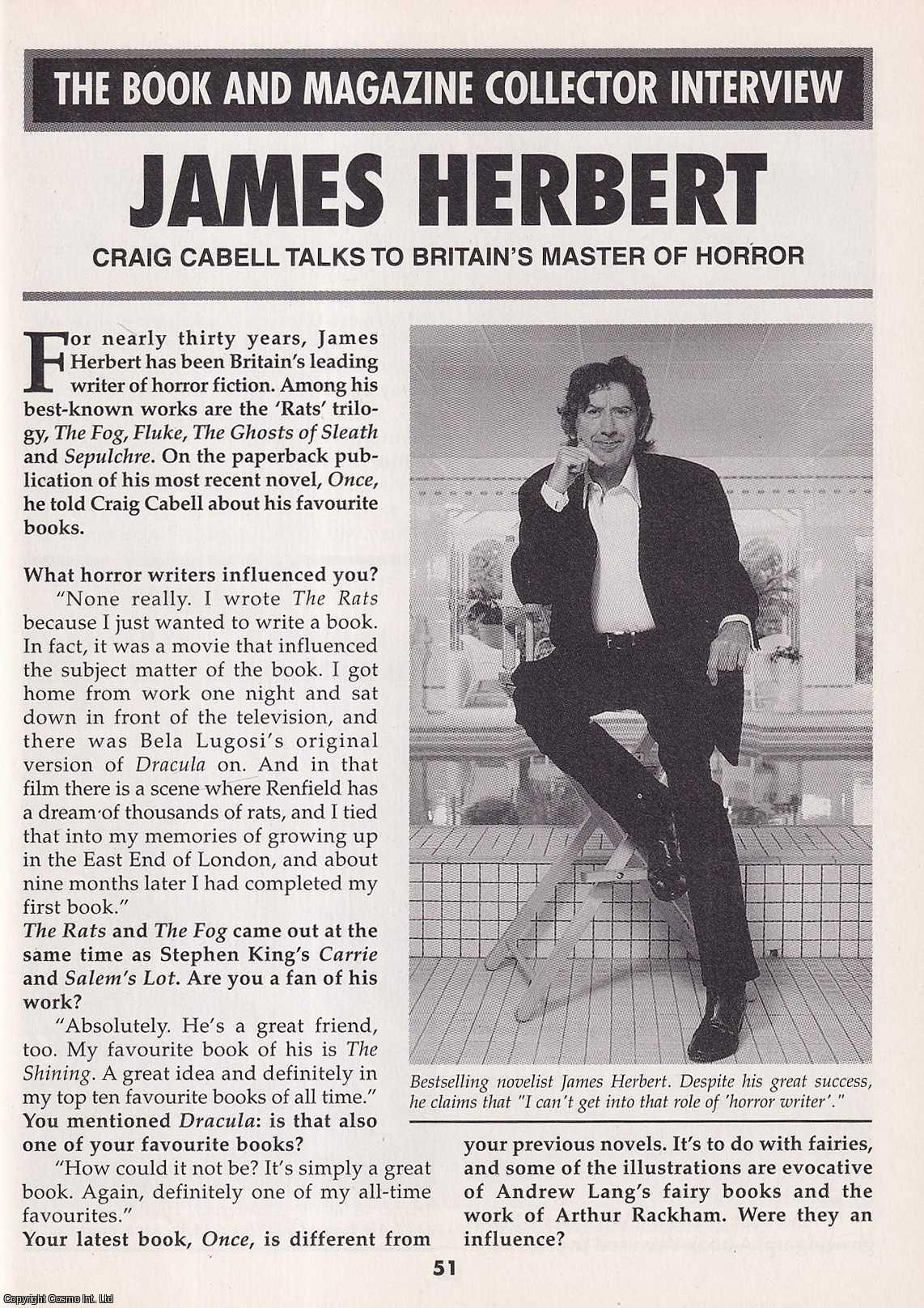James Herbert : Interview with a Horror Icon. By Craig Cabell. This is ...
