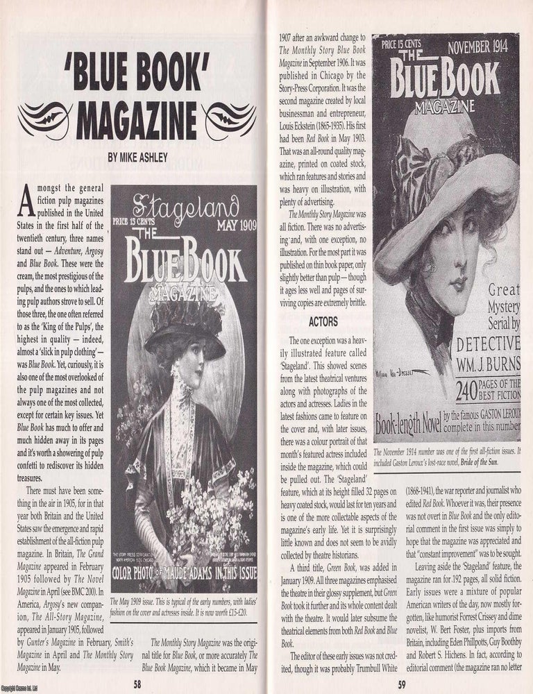 Item #500650 Blue Book Magazine : A Pulp Powerhouse of Adventure and Romance. By Mike Ashley....