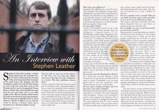 Item #500700 Stephen Leather : An Interview. This is an original article separated from an issue...