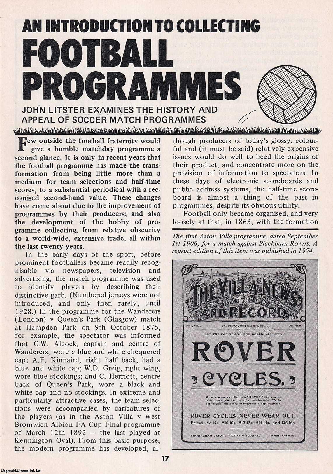 Football Programmes : The History and Appeal of Matchday Collectables ...