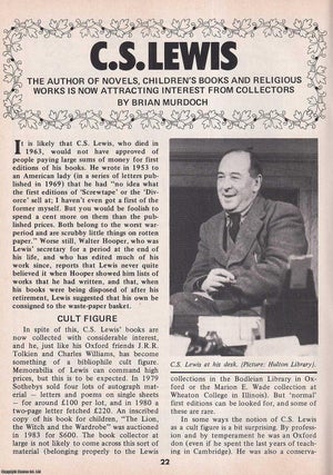 Item #501087 C.S. Lewis : Novels, Children's Books & Religious Works. This is an original article...