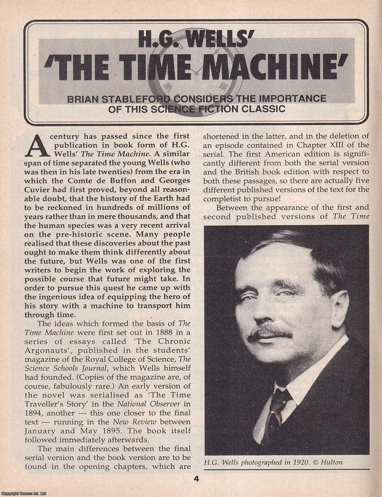 Item #501149 H. G. Wells : The Time Machine and the Birth of Modern SF. By Brian Stableford. This...