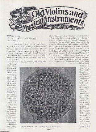 Item #502040 The Lute (musical instrument) (part 1). An original article from The Connoisseur,...