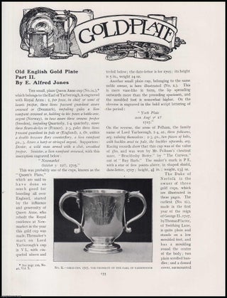 Item #502123 Old English Gold Plate (part 2). An original article from The Connoisseur, 1905. E....