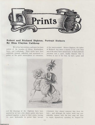 Item #502210 Robert and Richard Dighton, Portrait Etchers. An original article from The...