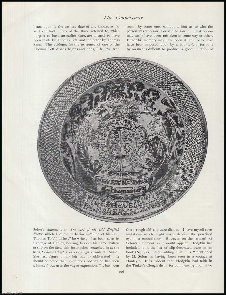 A Remarkable Toft Dish : A slipware creation of the 17th‑century ...
