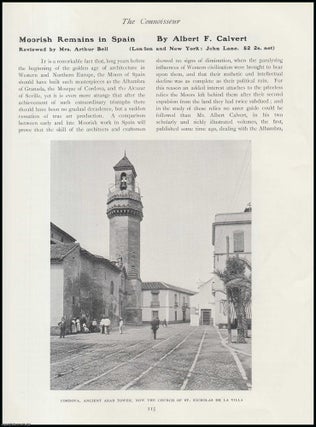 Item #502254 Moorish Remains in Spain. An original article from The Connoisseur, 1906. Albert F....