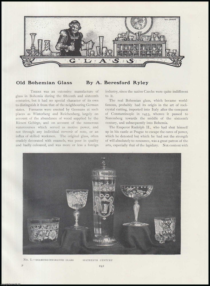 Item #502321 Old Bohemian Glass. An original article from The Connoisseur, 1907. A. Beresford Ryley.