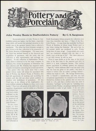Item #502324 John Wesley Busts in Staffordshire Pottery. An original article from The...