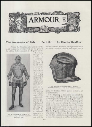 Item #502476 The Armourers of Italy (part 2). An original article from The Connoisseur, 1909....