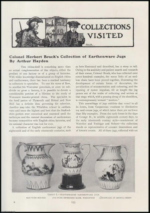 Item #502499 Colonel Herbert Brock's Collection of Earthenware Jugs. An original article from The...