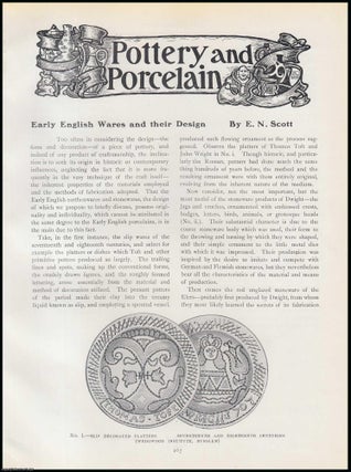 Item #502543 Early English Wares & Their Design : Pottery & Porcelain. An original article from...